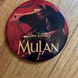 Vintage 1998 Disney's Mulan Film Button Pin